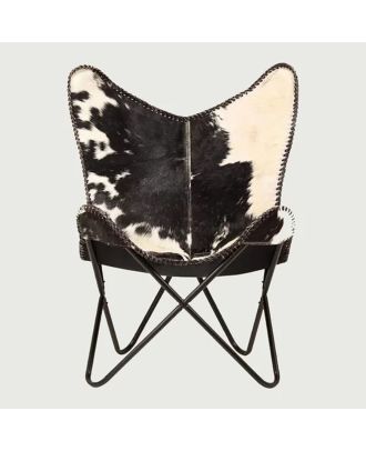 Leather Butterfly Folding Chair Outdoor Relaxing Living Room Chair Home
