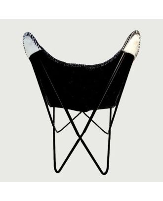 Leather Butterfly Folding Chair Outdoor Relaxing Living Room Chair Home