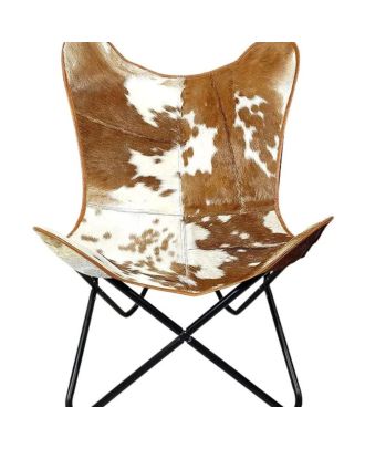 Leather Butterfly Folding Chair Outdoor Relaxing Living Room Chair Home