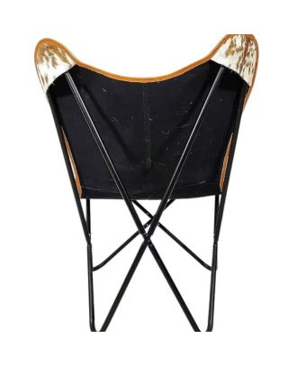 Leather Butterfly Folding Chair Outdoor Relaxing Living Room Chair Home